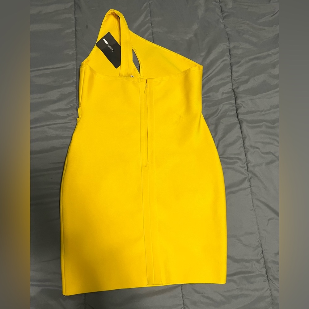 Yellow mini dress